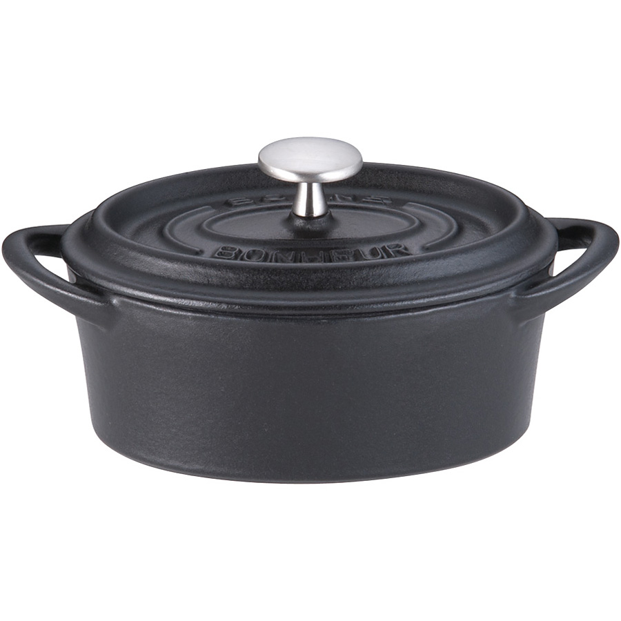 ボンボネール ココット オーバル 14㎝ 8点セット ボン・ボネール ココットオーバル14cm ブラック ×8セット ボン
