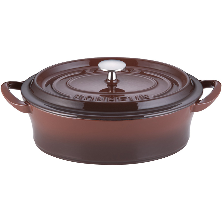 イシガキ産業 ボン・ボネール 鋳物ホーロー ココットオーバル ブラウン