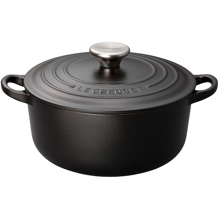 ル・クルーゼ ココットロンド 22cm マットブラック