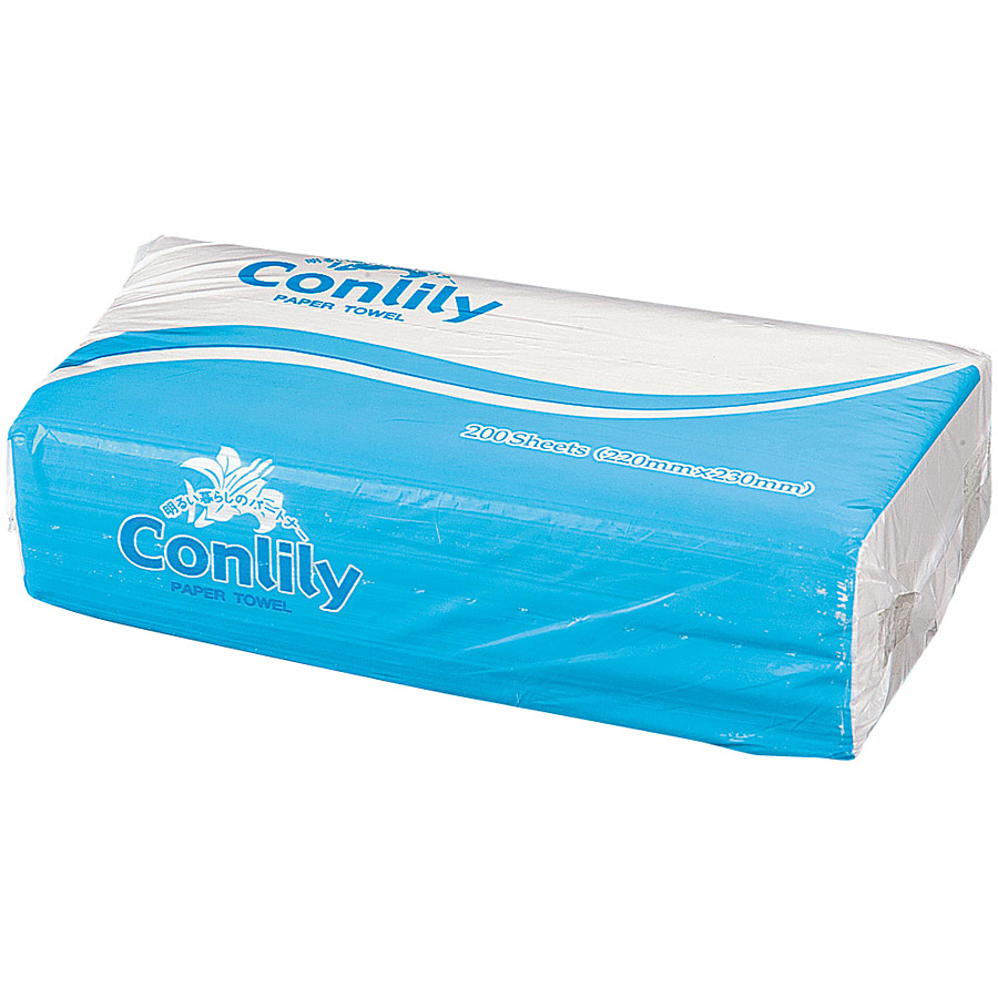 ds-2377771 （まとめ）紺屋製紙 ペーパータオル N2こんリリー200枚*25個 (ds2377771)