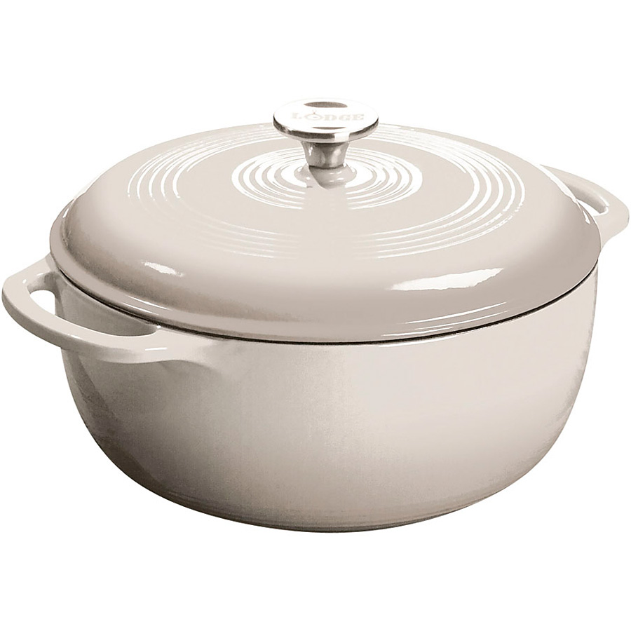 ロッジ エナメルダッチオーブン 6クォート グレー Our Place 鋳鉄製パーフェクトポット | 6イン1 多機能 5.5クォート