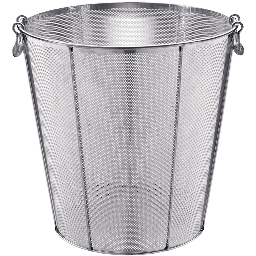 UK 18-8パンチング揚げザル 深型 48cm タテ補強付 UK 18-8パンチング揚げザル 深型 48cm タテ補強付