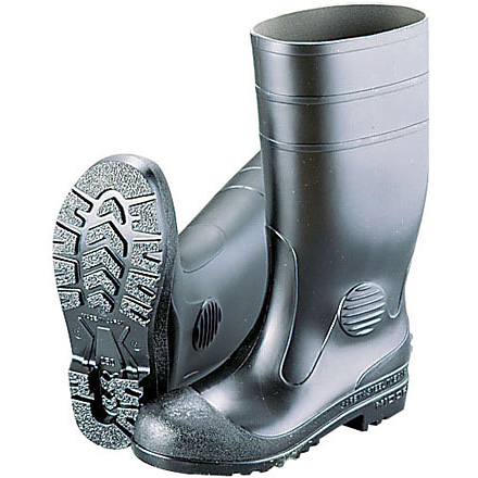 ミドリ安全 安全長靴 ワークエース W1000 黒 耐油性 25cm - 調理器具の