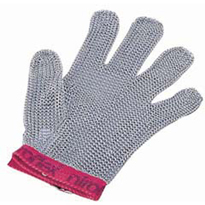 ニロフレックス ナイロン繊維ベルト メッシュ手袋 5本指 片手 緑 SS