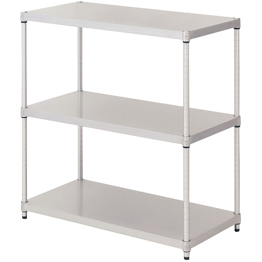 棚3 ドウシシャ ルミナス プレミアム ソリッドシェルフ ラックセット 3段