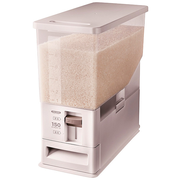 計量米びつ ホワイト 7503 貯米量12kg - 調理器具のSHOKUBI