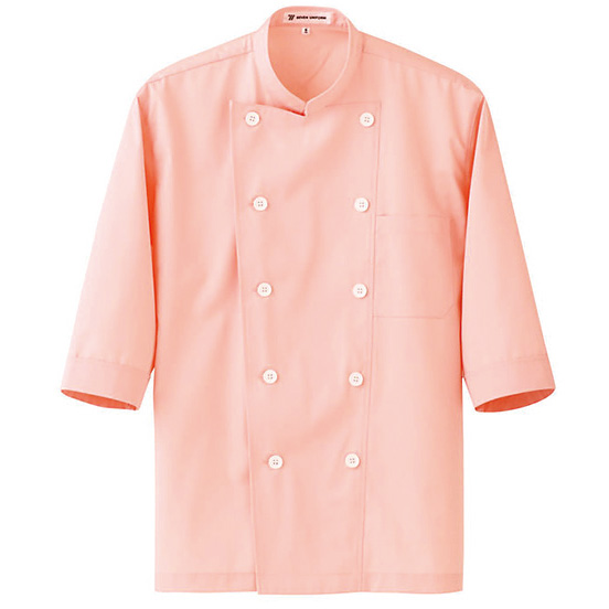 コックシャツ(男女兼用)BA1208-2 ライトピンク LL コックシャツ 男女兼用 ライトピンク BA1208-2 Lサイズ - 調理器具の