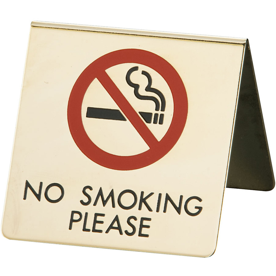 真鍮製 卓上禁煙サイン NO SMOKING PLEASE