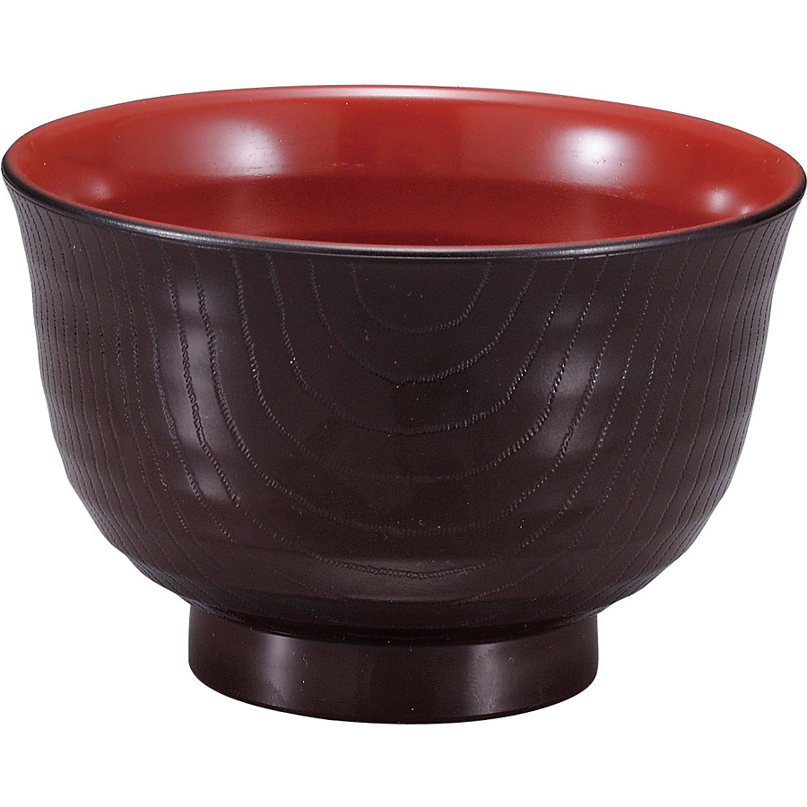 福井クラフト 内外乱引 汁椀 新溜内朱 φ108mm 33025020 中 - 調理器具
