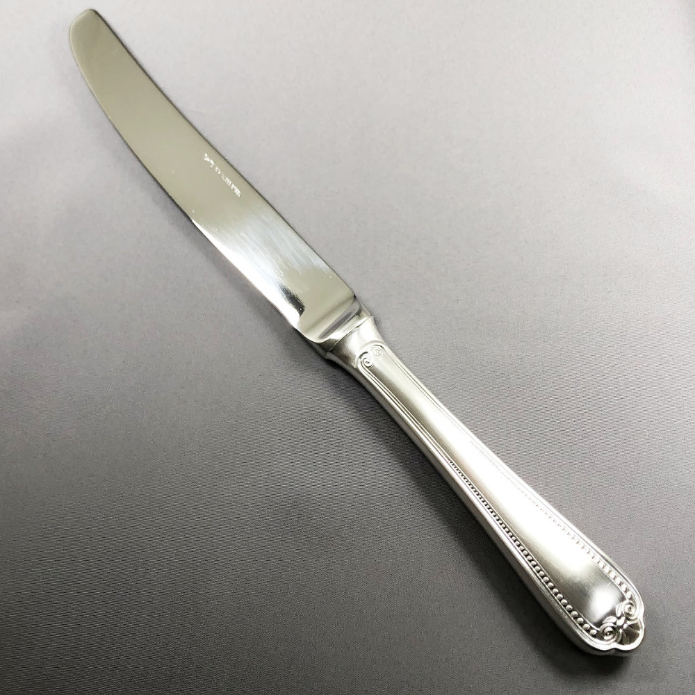 EBMシェルブール　テーブルナイフ／洋白　銀メッキ／ノコ刃付き12本まとめて EBMシェルブール テーブルナイフ／洋白 銀メッキ／ノコ刃付き12