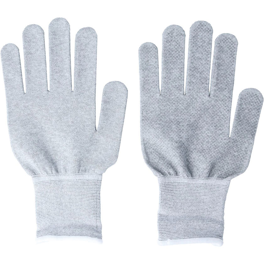 トーワ 抗菌手袋18ゲージ 滑り止め付 グレー 1組 Mサイズ - 調理器具の