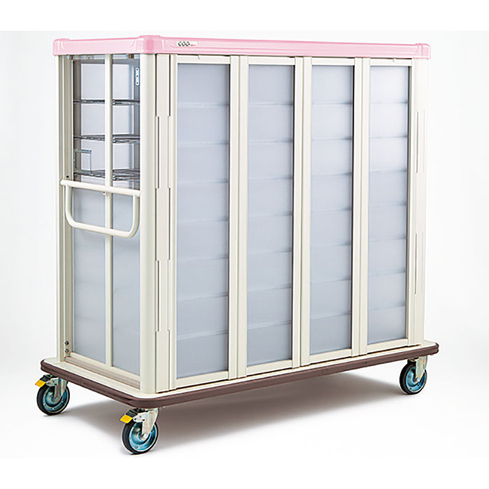 エレクター 常温配膳車COO 扉式ワイドタイプ カフェブラウン JCTW42-CB