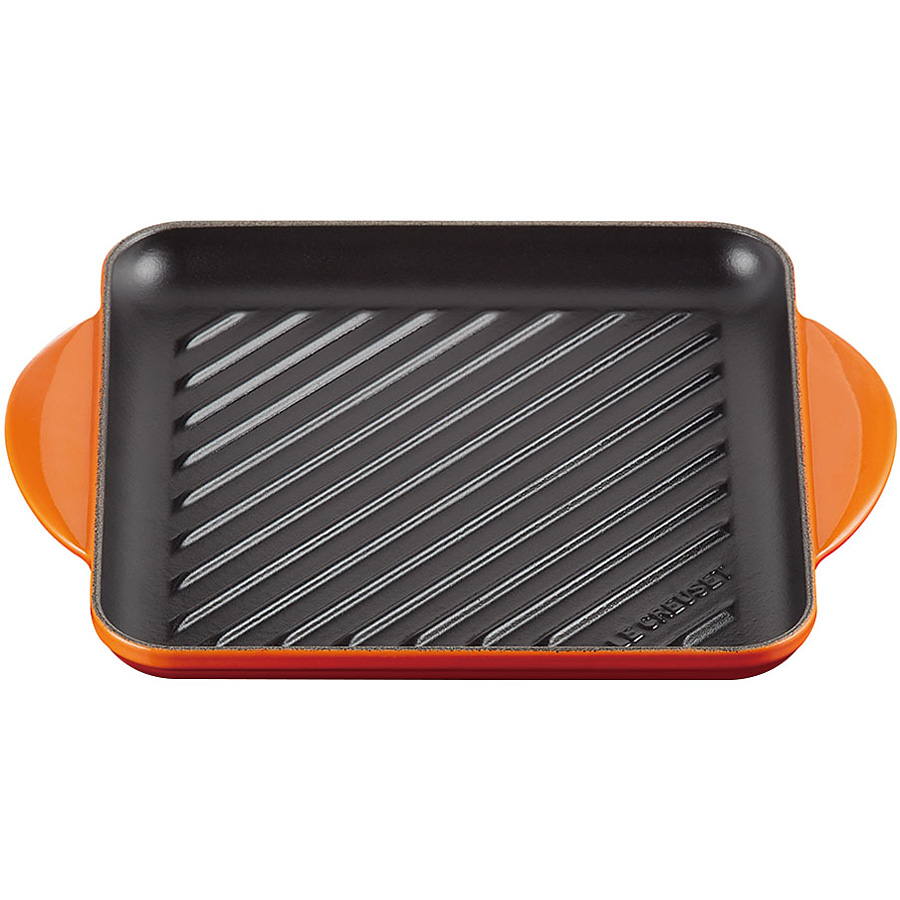 ル・クルーゼ グリル・カレ 24cm 20205 オレンジ - 調理器具のSHOKUBI