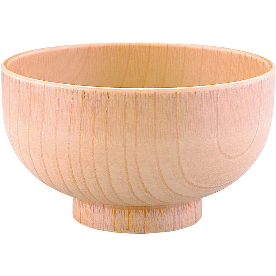 耐熱ABS樹脂 木調汁椀 110mm 30044130 木肌摺り - 調理器具のSHOKUBI