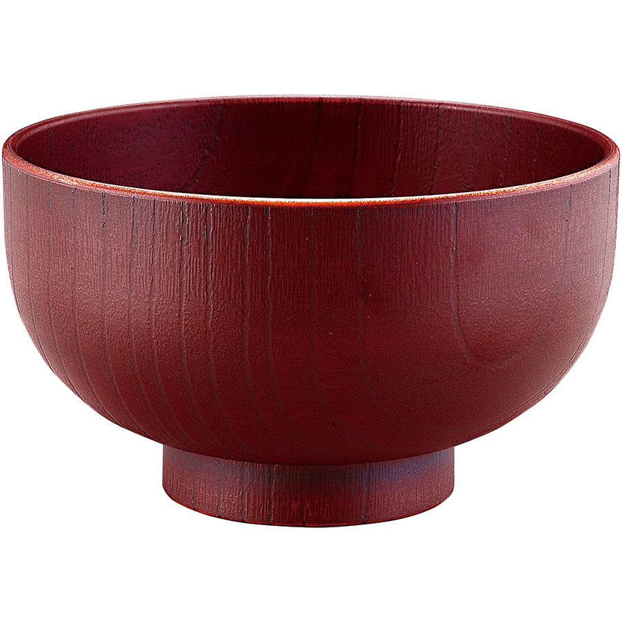 耐熱ABS樹脂 木調汁椀 110mm 30044140 紅摺り - 調理器具のSHOKUBI