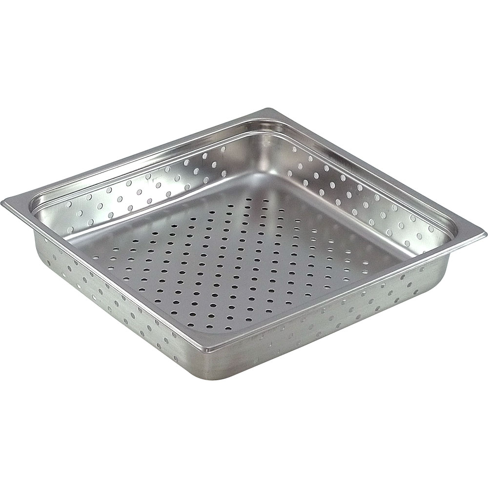 スギコ 18-8 ステンレス スーパーデラックスパン穴明 2/3サイズ 板厚