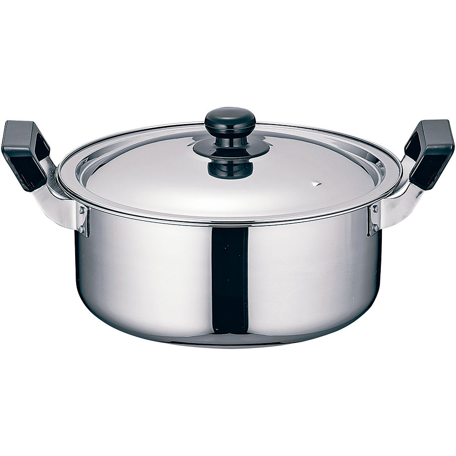 TKG ステンレス プラ柄 実用鍋 33cm - 調理器具のSHOKUBI