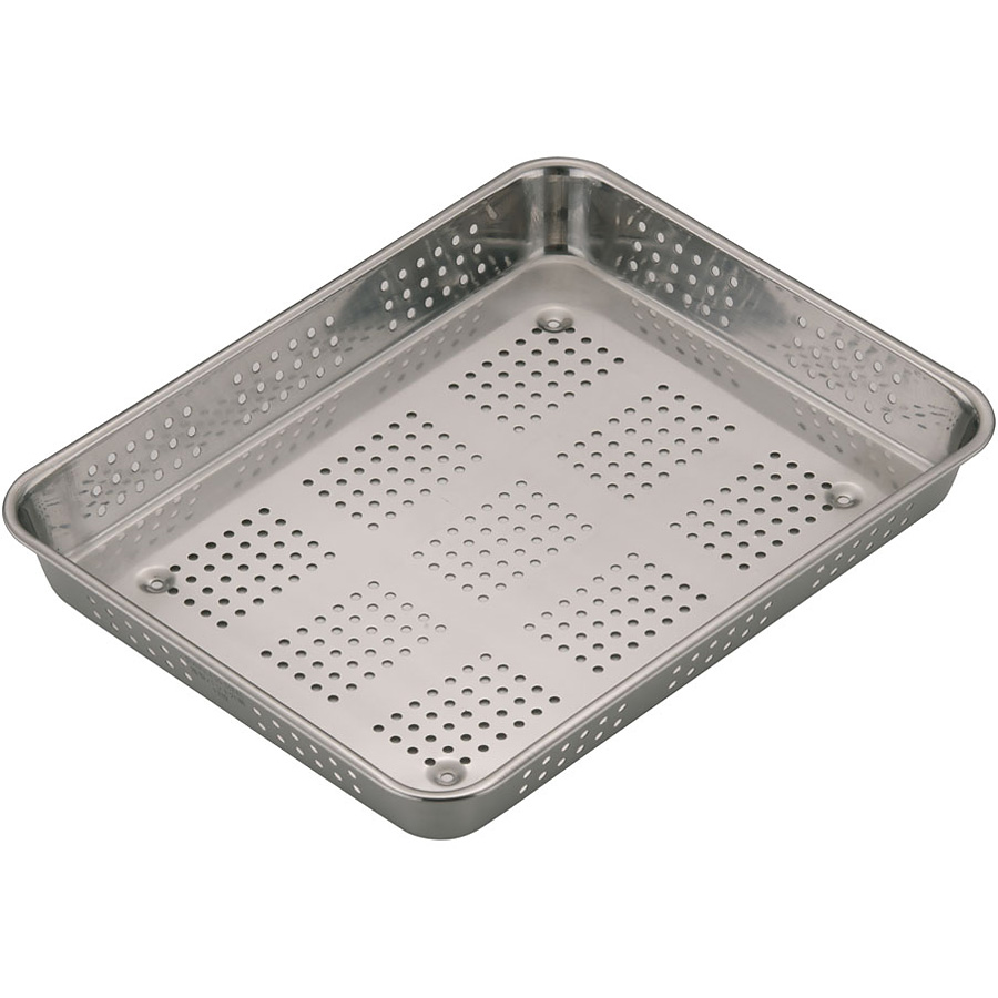 遠藤商事 21-0 ステンレス バット 浅型 穴明 12枚取 - 調理器具のSHOKUBI