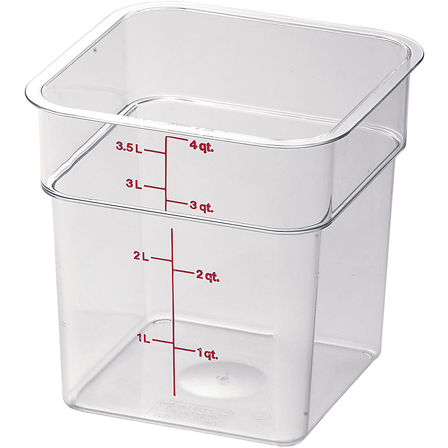 キャンブロ フードコンテナー 角型 クリアー 4SFSCW 3.8リットル