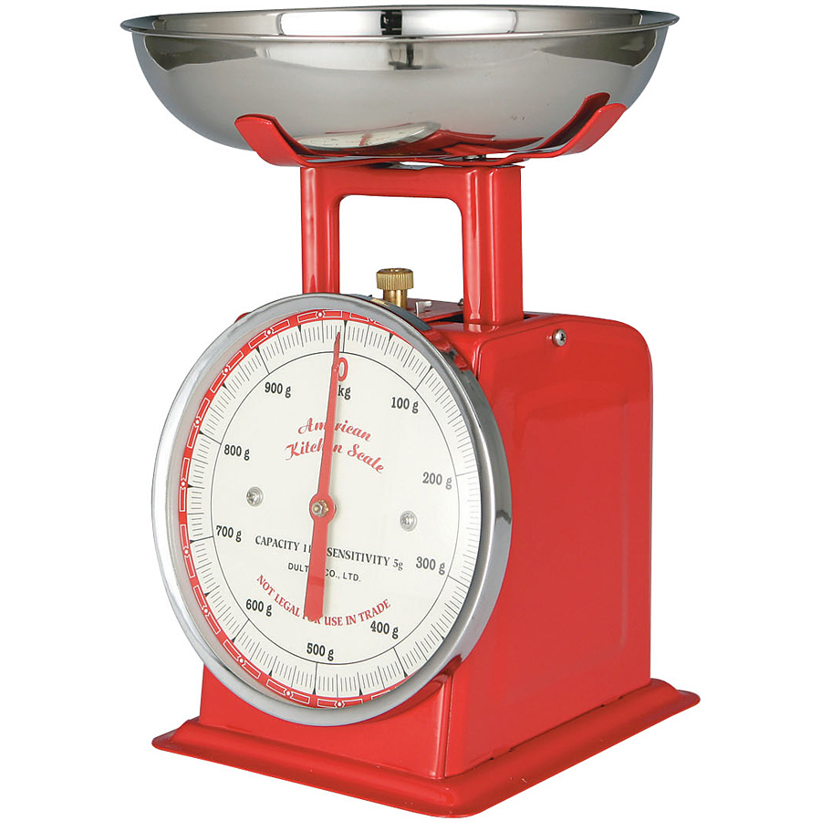 ダルトン アメリカン キッチンスケール 1kg 100-061 レッド - 調理器具