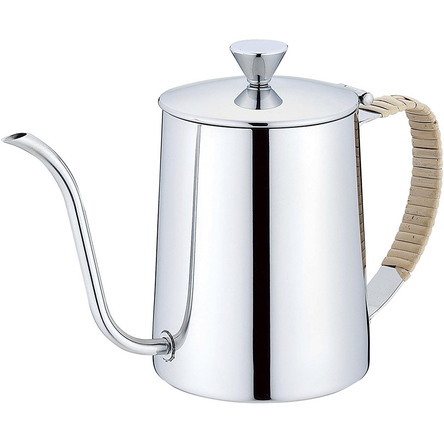 三宝産業 YUKIWA UK 18-8 ステンレス コーヒードリップポット 藤づる巻
