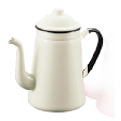 野田琺瑯 ホーローコーヒーポット ホワイト #13 1,600cc - 調理器具の