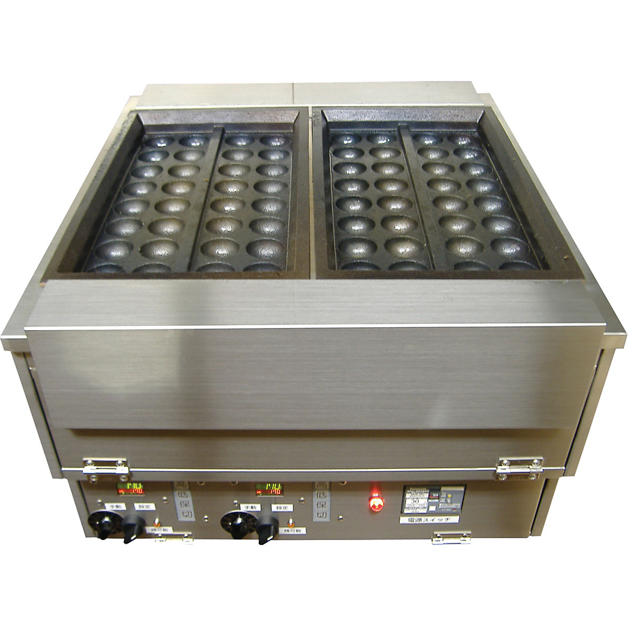カジワラキッチンサプライ 電気式 たこ焼き機 KTK-2 2面 - 調理器具の