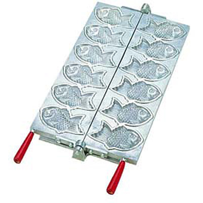 蜜元研究所 焼饅頭機用 板 鯛焼 6穴 - 調理器具のSHOKUBI