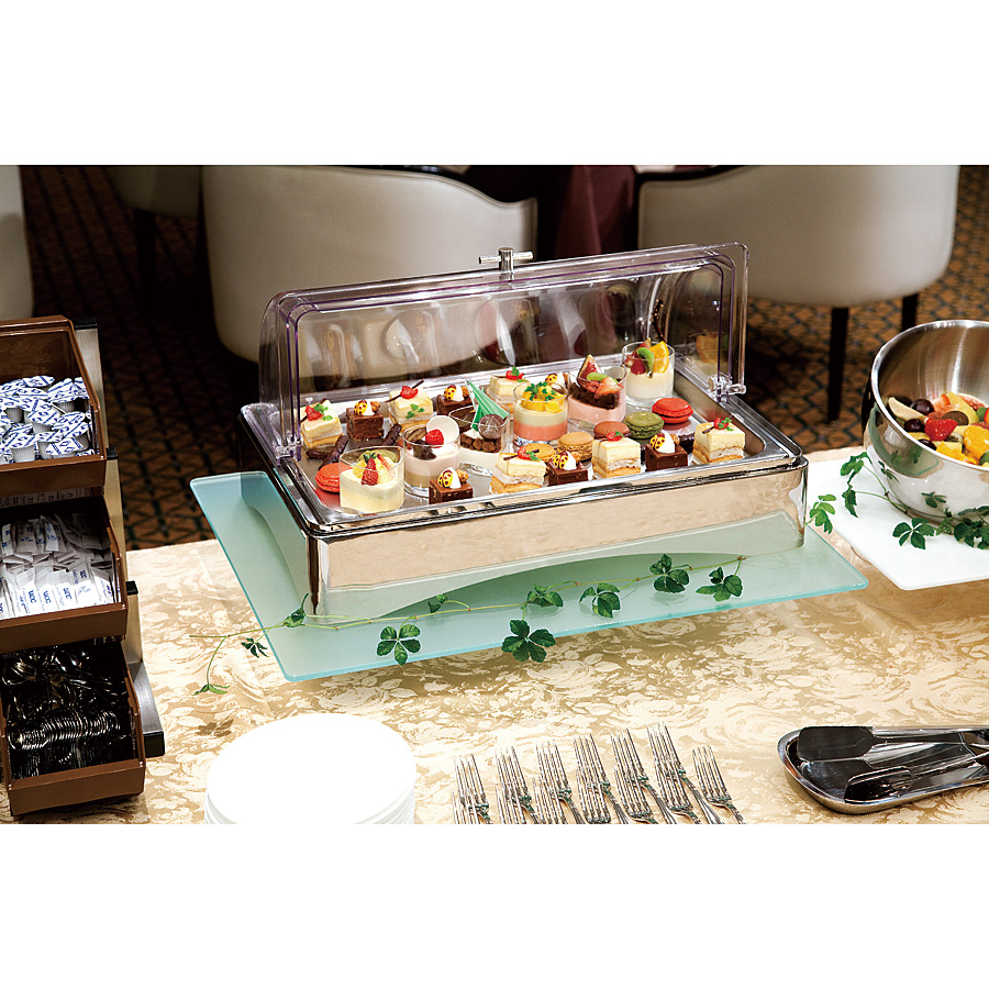 KINGO ビュッフェ ステンレス 角チェーフィング ポリカーボネイト