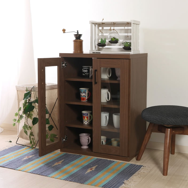 ラルゴ キャビネット LAB-6080CA ブラウン - 調理器具のSHOKUBI