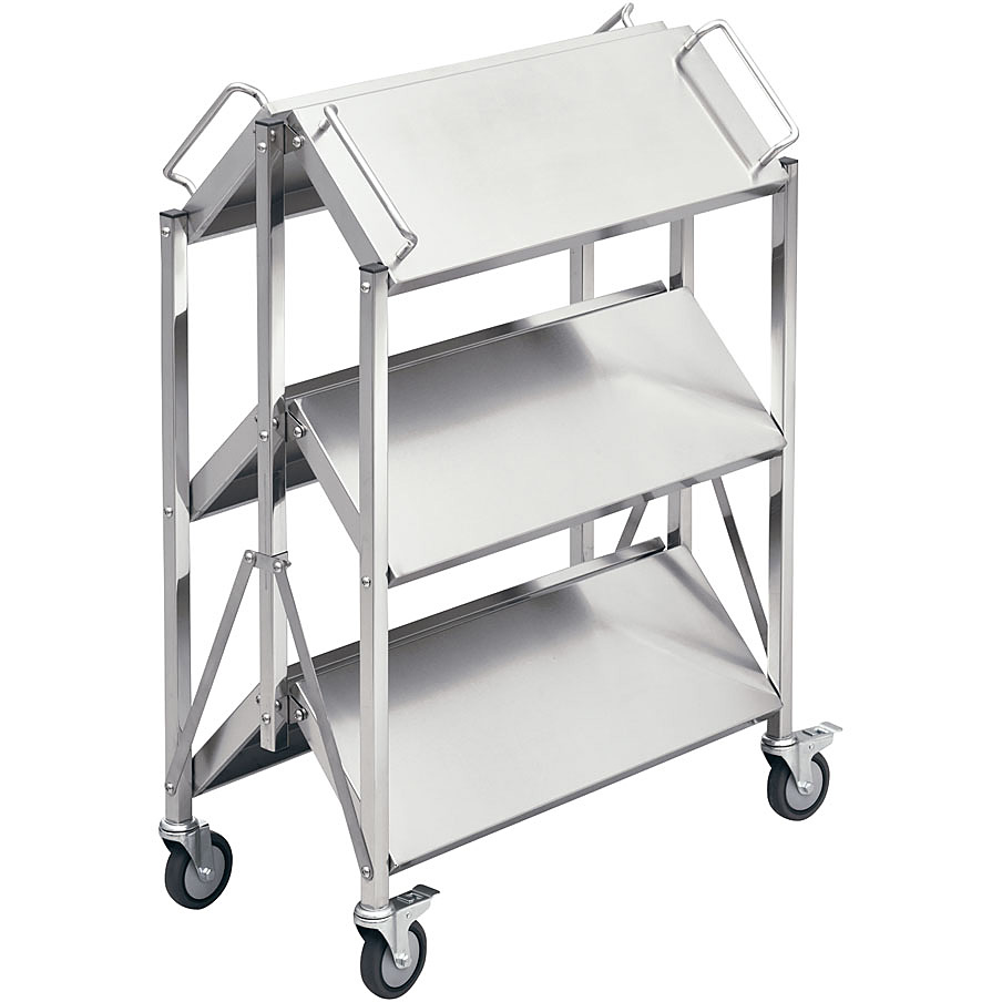 ＴＲＵＳＣＯ　ＳＵＳ３０４折りたたみ式ワゴン　５５０×４５０×７５２　　TOK-2　856-4354 TRUSCO SUS304折りたたみ式ワゴン 550×450×752 | トラスコ中山