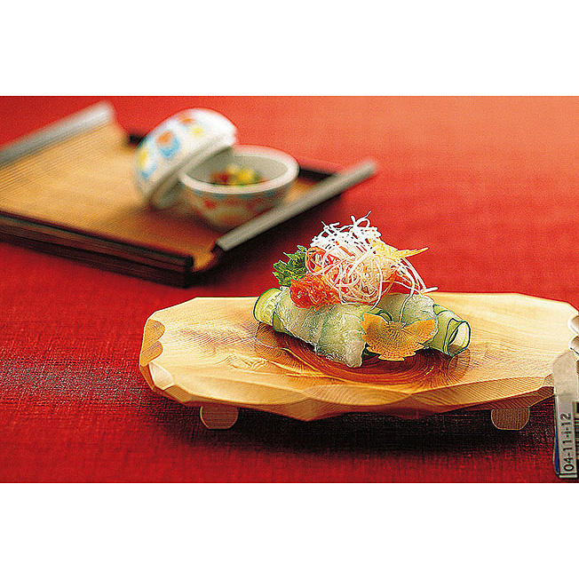 檜 紅節はつり盛台 大 約27×18cm - 調理器具のSHOKUBI