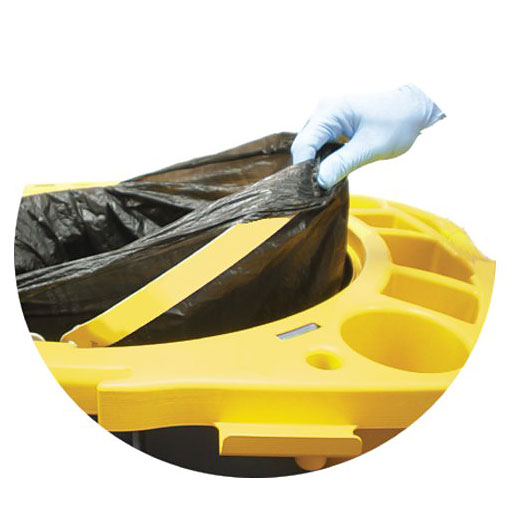 ラバーメイド BRUTE ブルート 丸型コンテナ用リムキャディー 166L専用 黄 FG9W8700YEL 0086876172539