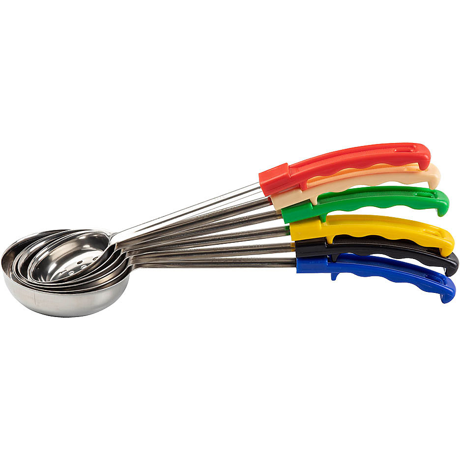 テーブルクラフト カラーハンドル ワンピーススプーン 穴あき 7705 5oz